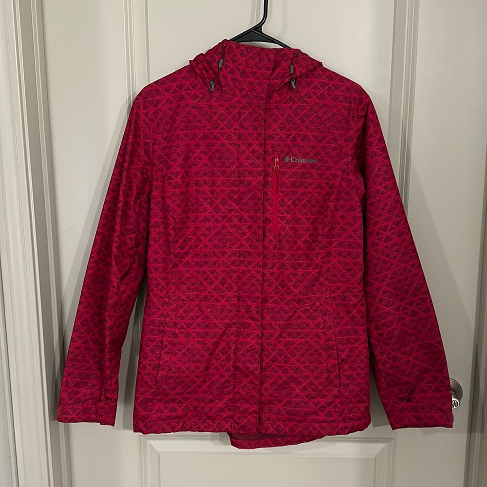 Columbia Interchange Snow Jacket | Size S | Dark Pink Pattern